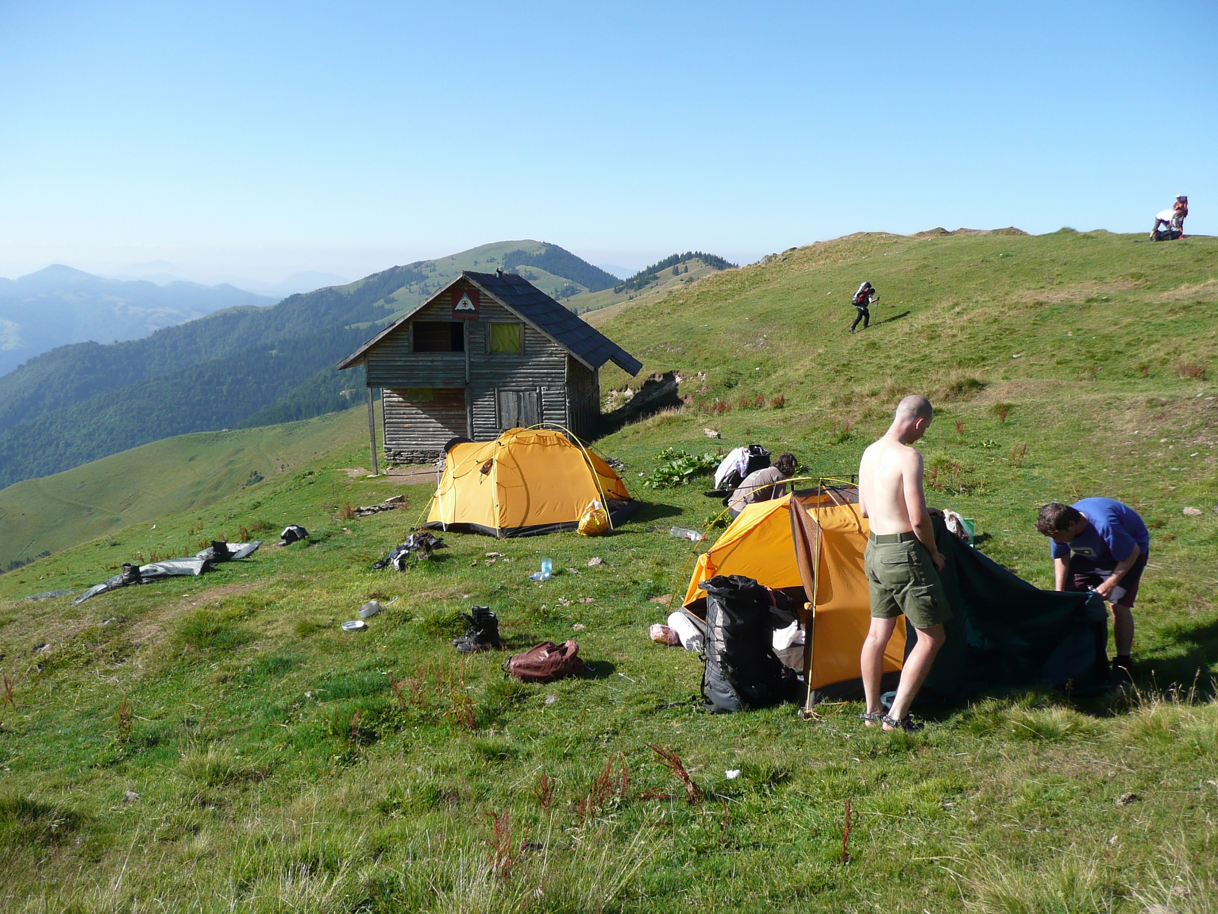 Munții Rodnei / Bivak Refugiul Curățel (Ancuța) v roce 2009