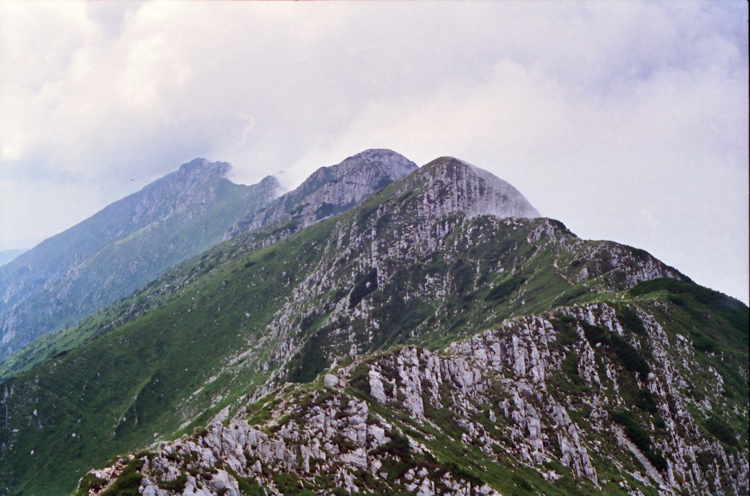 Munții Piatra Craiului / Nádherný, ale těžký hřeben.
Někde mezi Vf. Padina Popii a Vf. La Om.